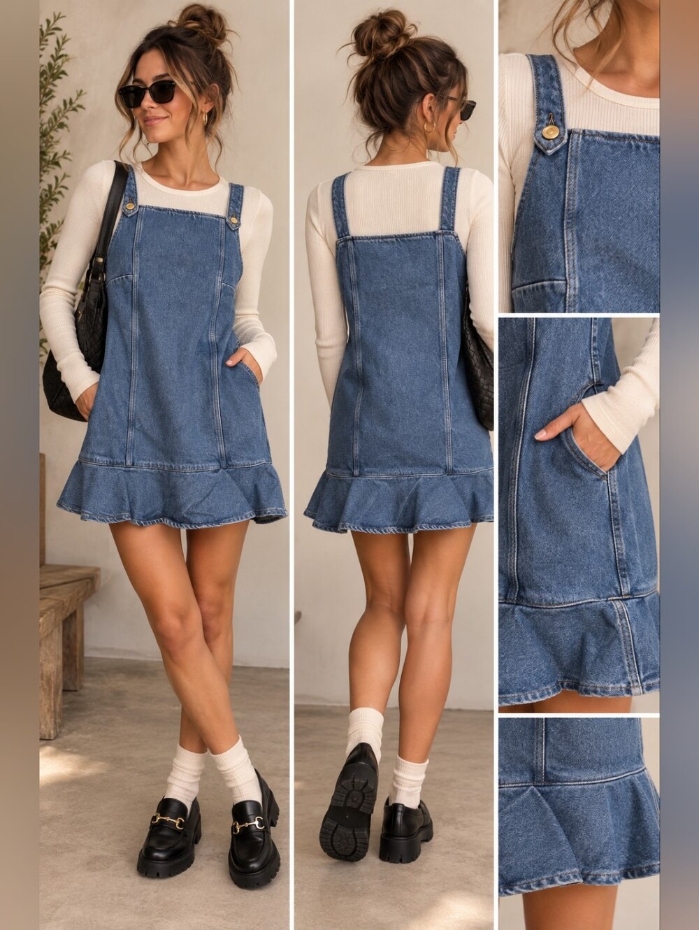 GANNI Blue Denim Mini Dress
